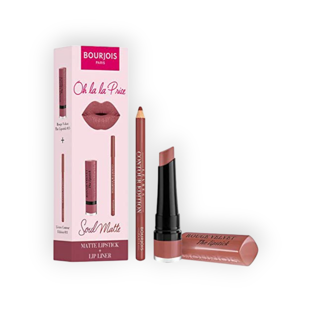 BOURJOIS VELVET MATTE LIPSTICK +LIP LINER FREE 24