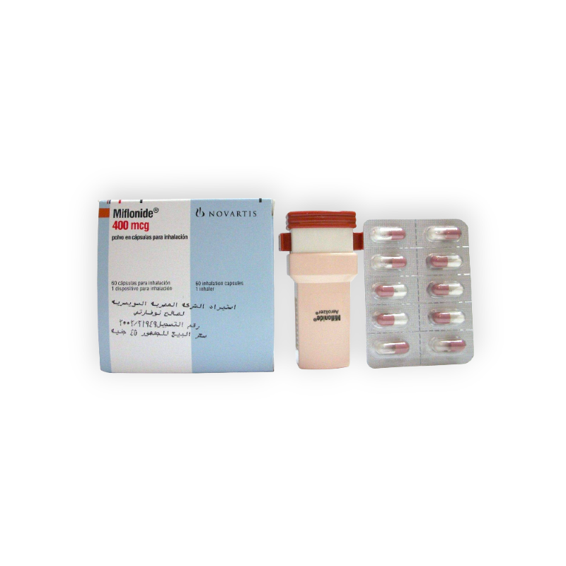 MIFLONIDE 400 MCG 60 CAPSULES