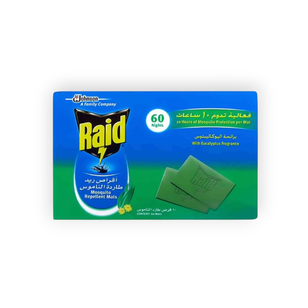RAID MATS 60 Night Without smell Mosquitoes Kille