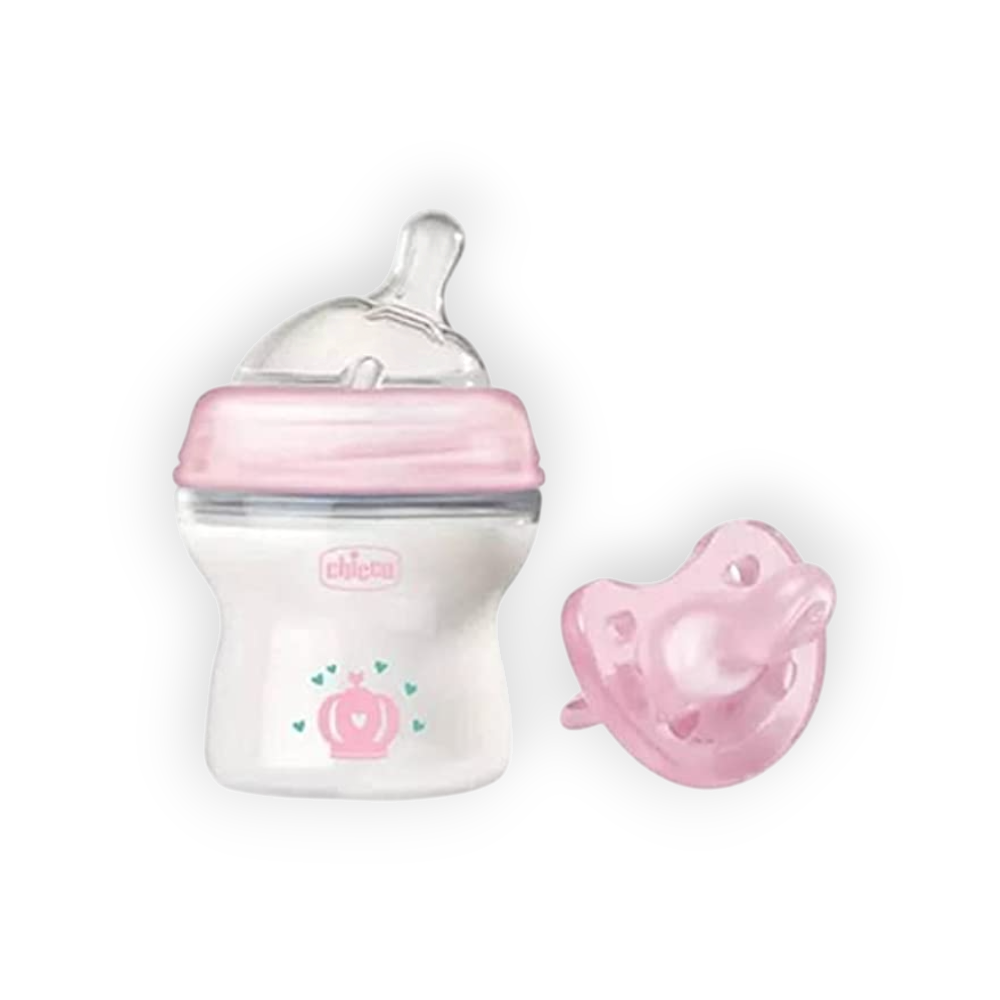 CHICCO BIBERON 150ML + SOOTHER SILICON FREE