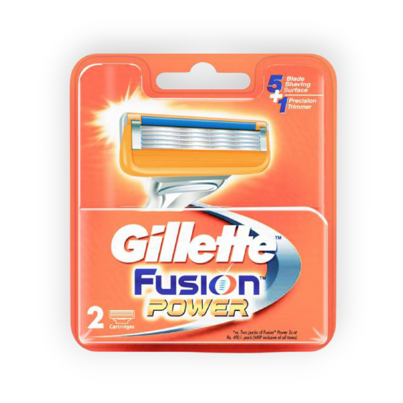GILLETTE FUSION PROGLIDE POWER BLADES 2  Piece