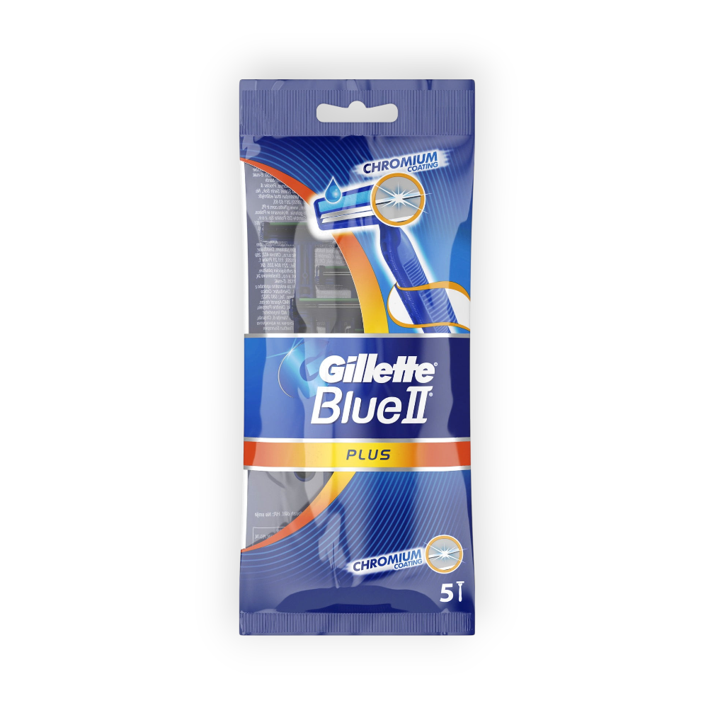 GILLETE BLUE II PLUS 5 PIECES
