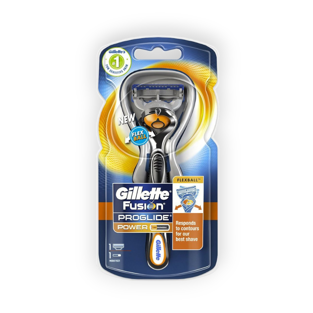 GILLETTE FUSION PROGLIDE POWER FLEXBALL+1BLADES