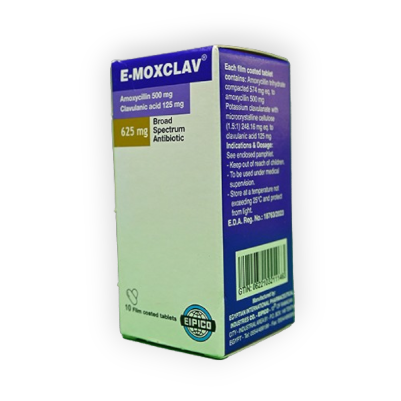 E-MOXCLAV 625 MG 10 TABLET