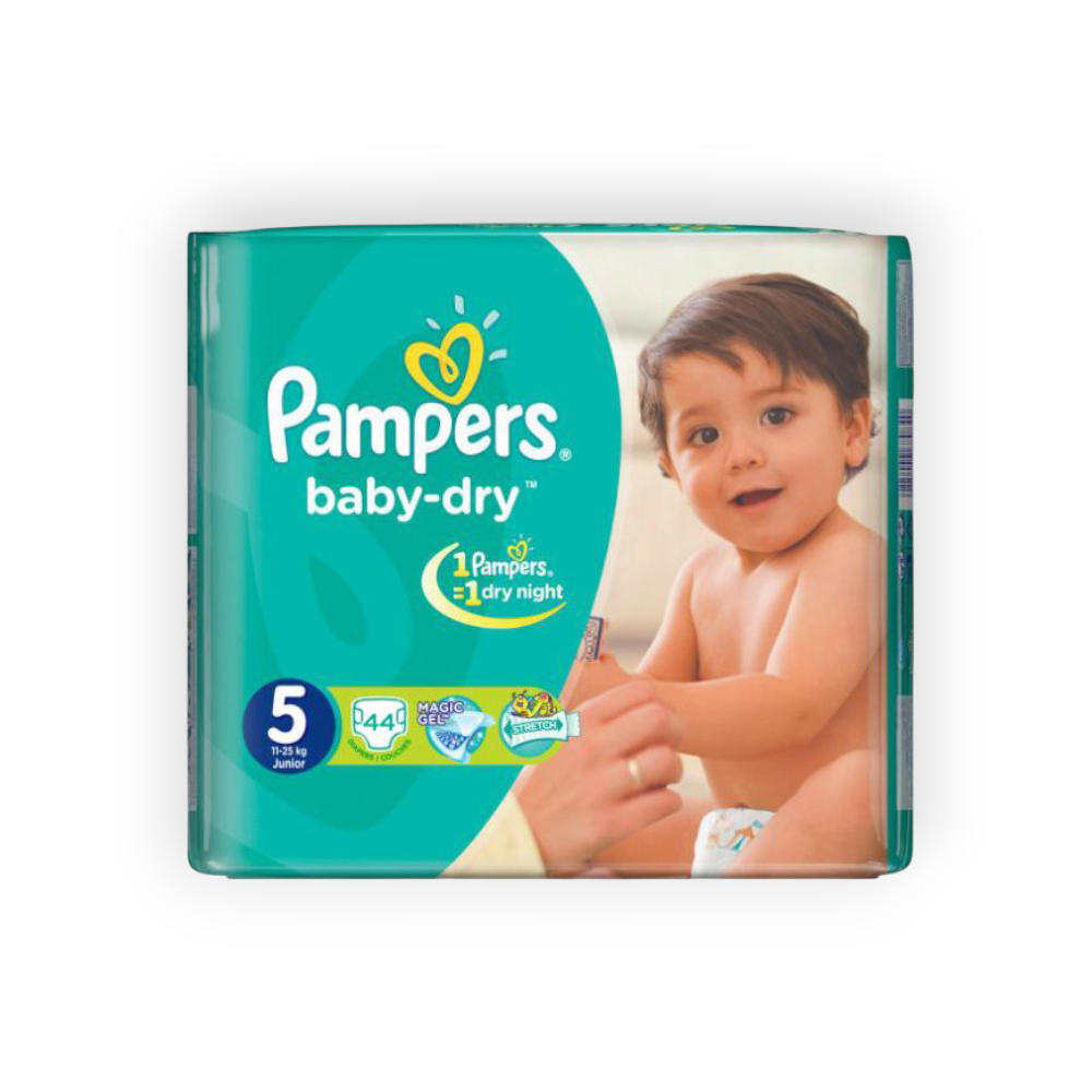 PAMPERS BABY DRY SIZE (5) 44pieces
