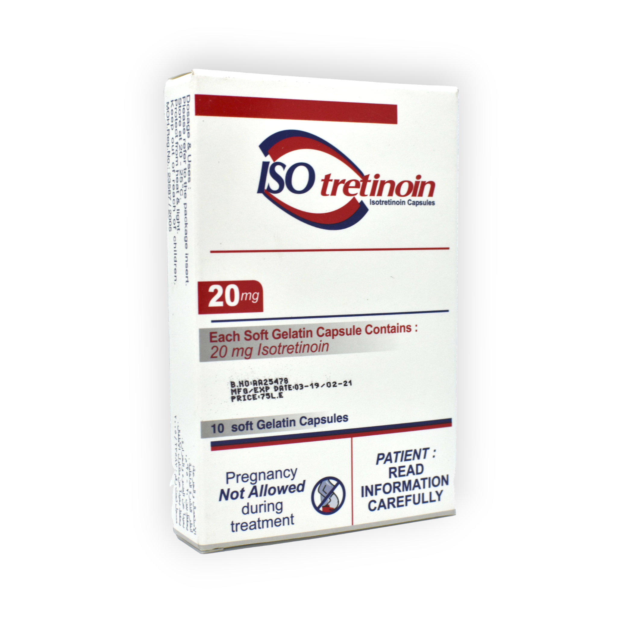 ISOTRETINOIN 20 MG 10 CAPSULES