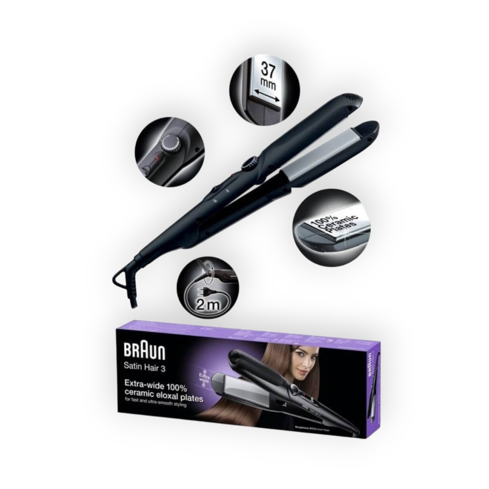 BRAUN SATIN HAIR 3 CERAMIC ELOXAL PLATES ST 310