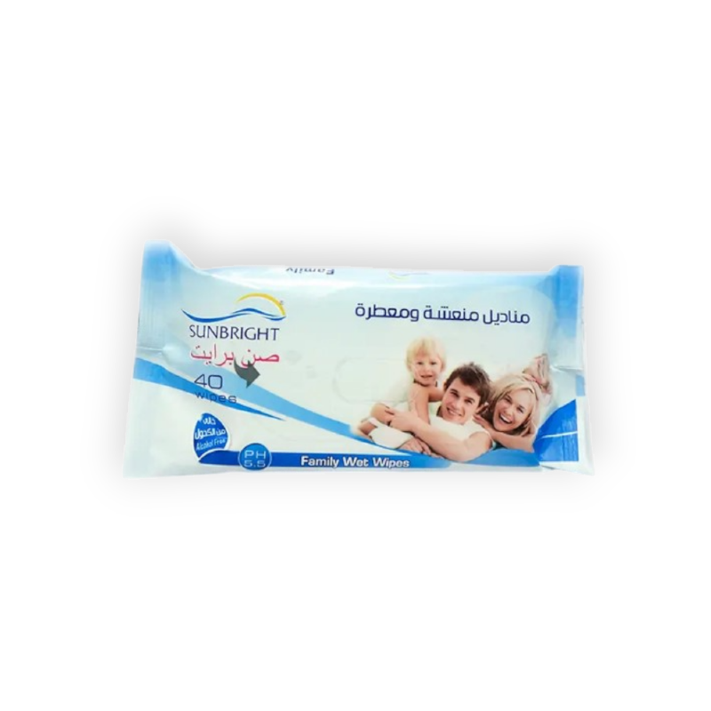 SUNBRIGHT FAMILY WIPES 40 WIPES