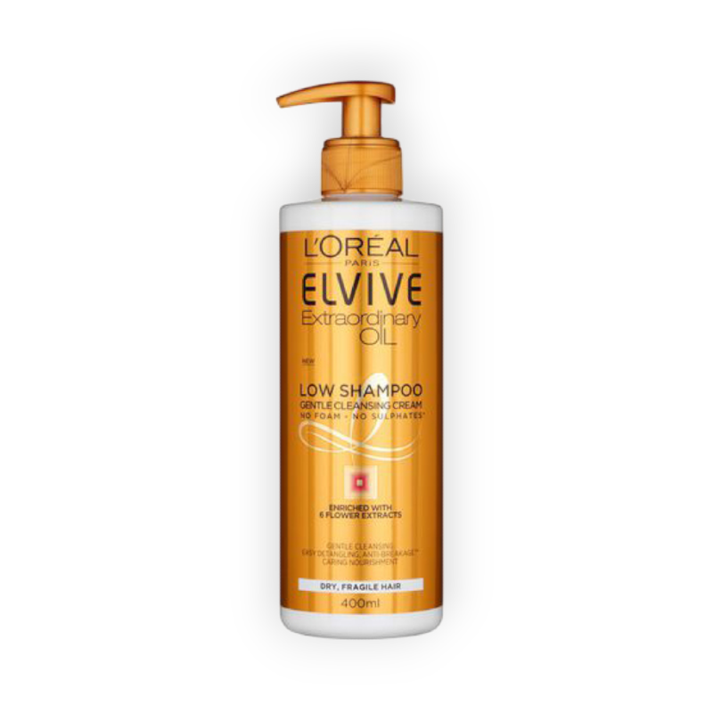 LOREAL ELVIVE LOW SHAMPOO  EXTRAORDINARY OIL 3*1 400 ML