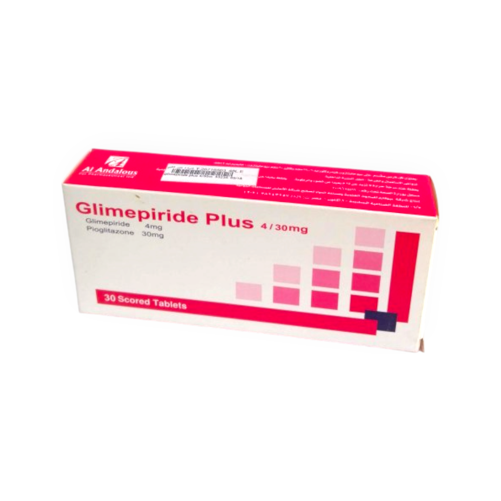 GLIMEPRIDE PLUS 4/30 MG 30 TABLET