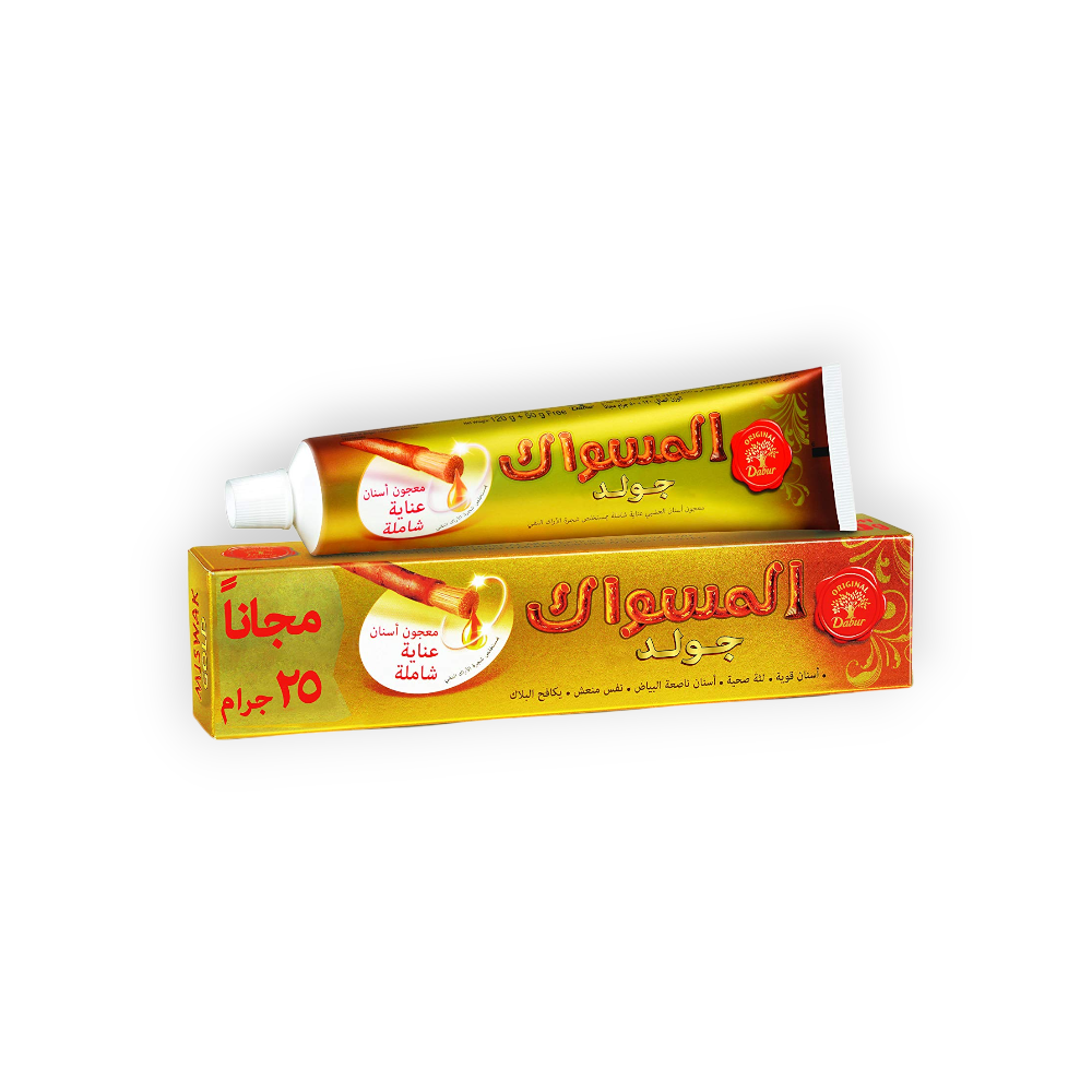 DABUR AL MISWAK GOLD TOOTHPASTE 120ML +50G FREE