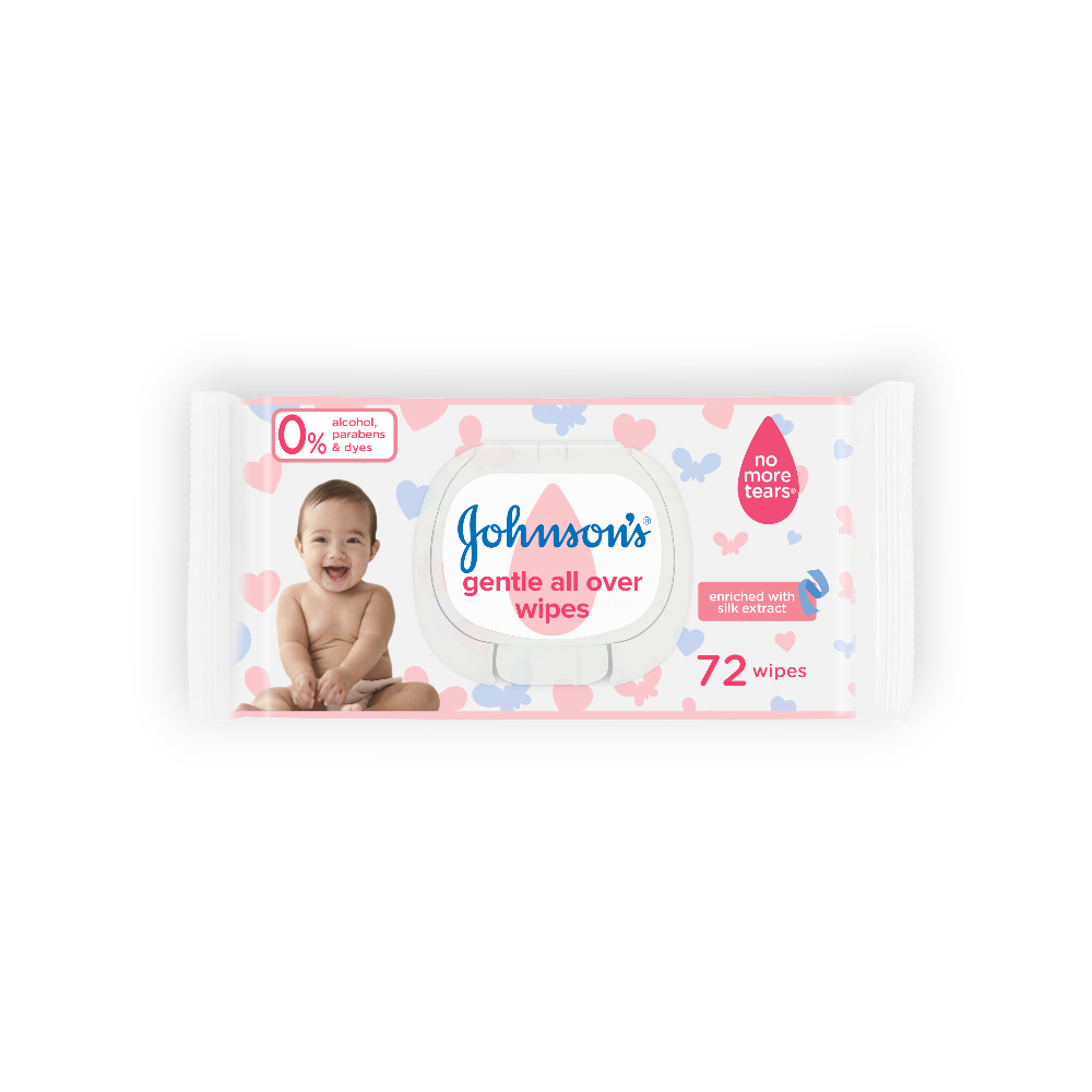 JOHNSONS GENTLE ALL OVER 72 WIPES