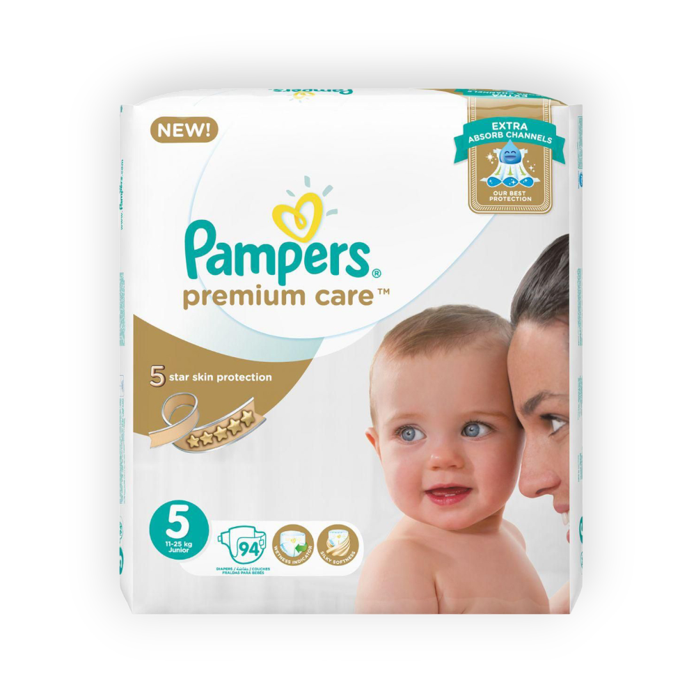PAMPERS PREMIUM CARE (5) 94  DIAPERPERS