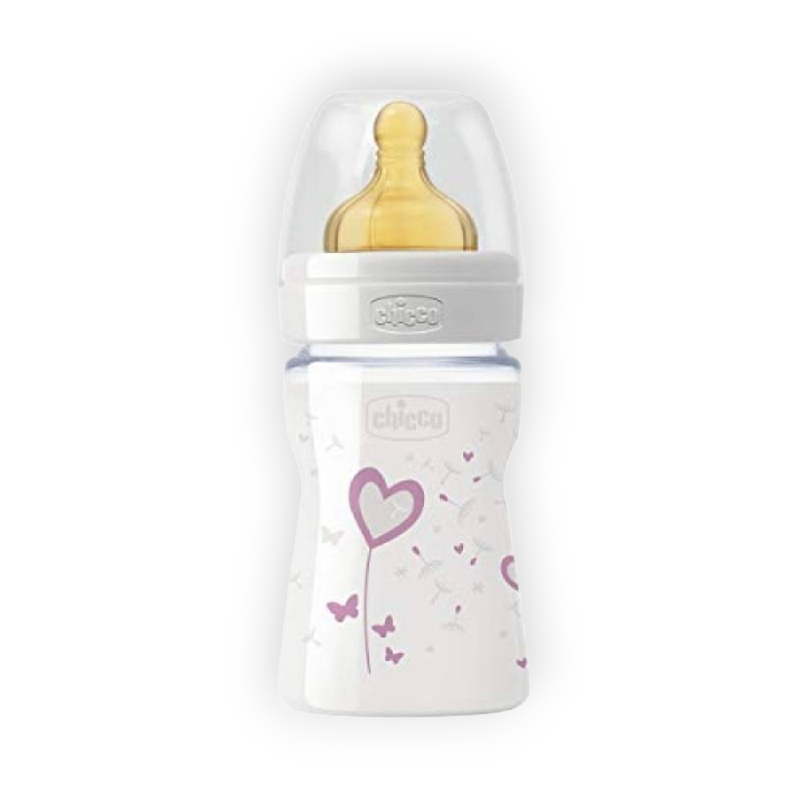 CHICCO BIBERON WELL BEING( 0+MONTH) 150ML  8549(LATEX)