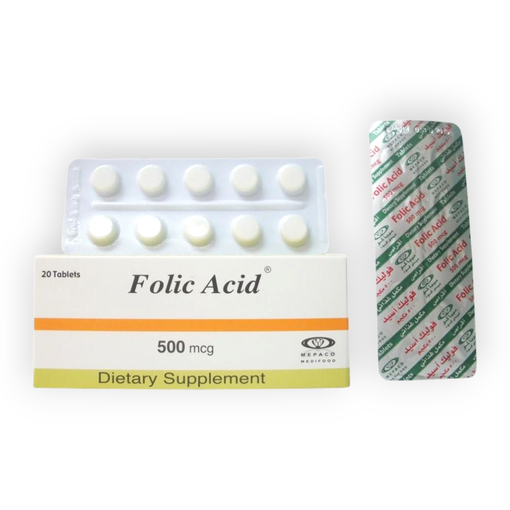FOLIC ACID 500 MG 30 TABLET