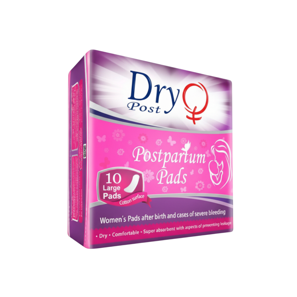 DRY POST . POSTPARTUM LARG PADS 10P