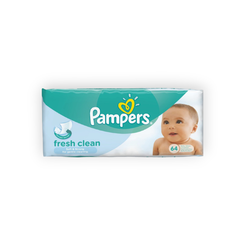 PAMPERS WIPES FRESH CLEAN 64 W
