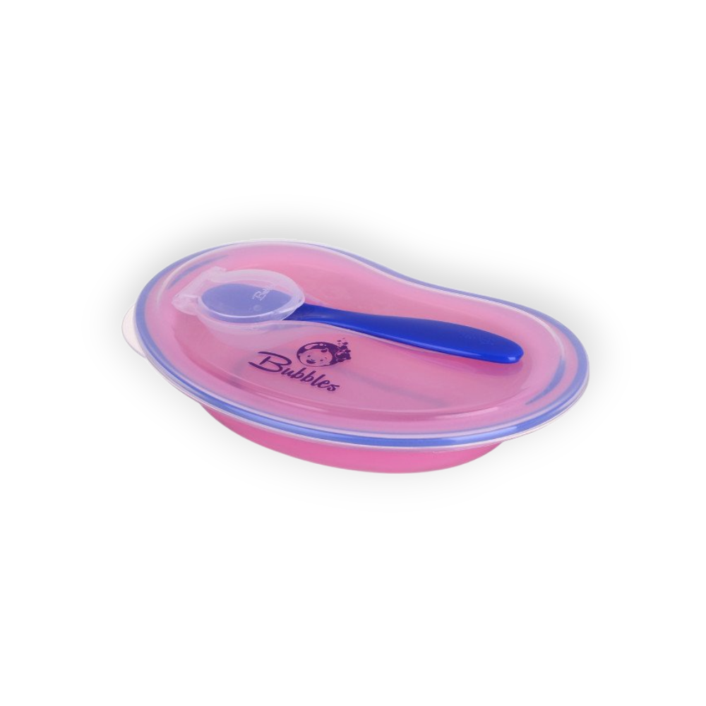 BUBBLES BABY PLATE ROSE