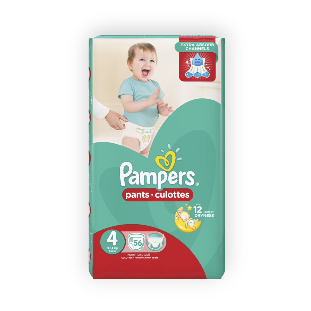PAMPERS PANTS CULOTTES SIZE (4) 56  DIAPERPER
