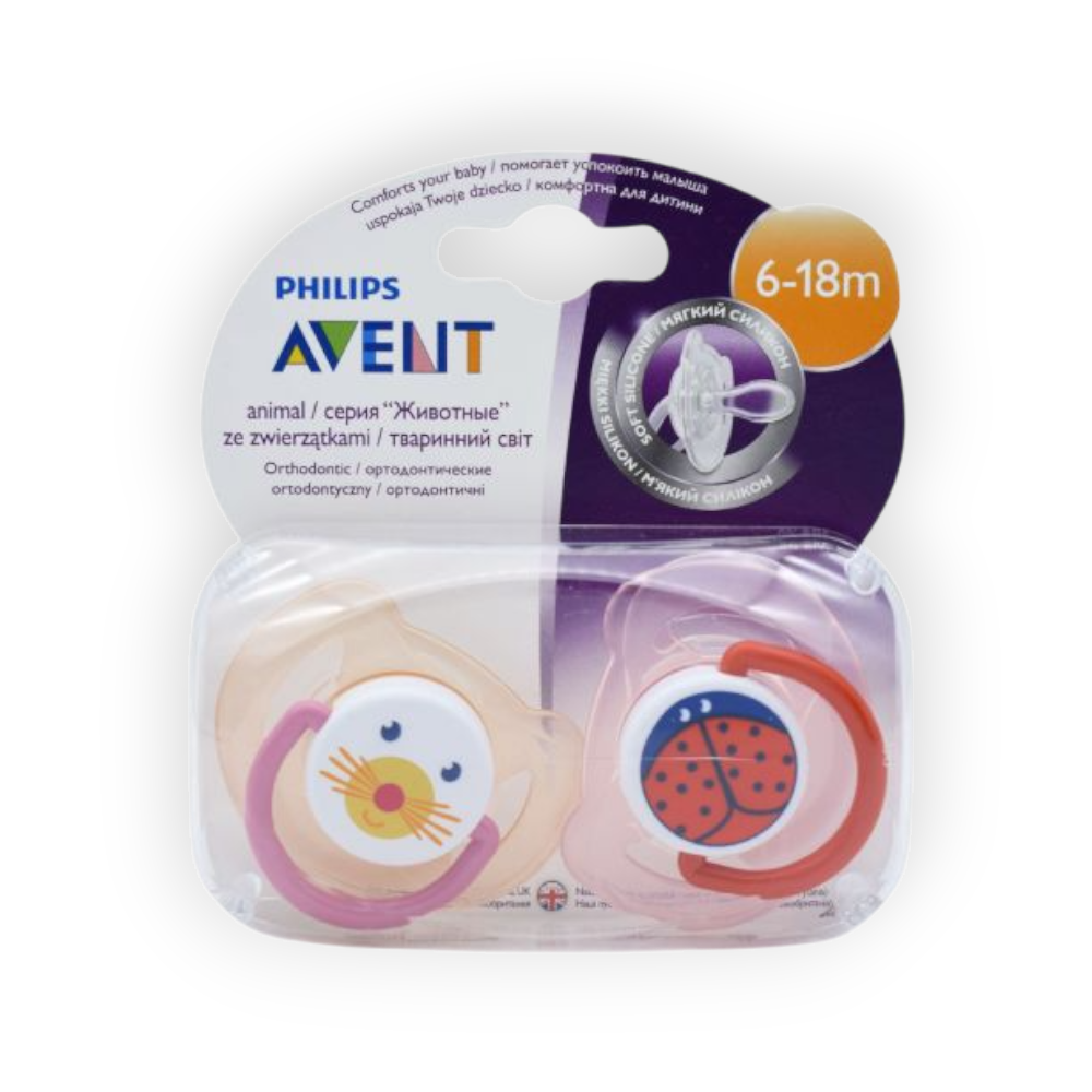 AVENT ORTHODONTIC 6-18M ANIMAL 2 pieces *18264