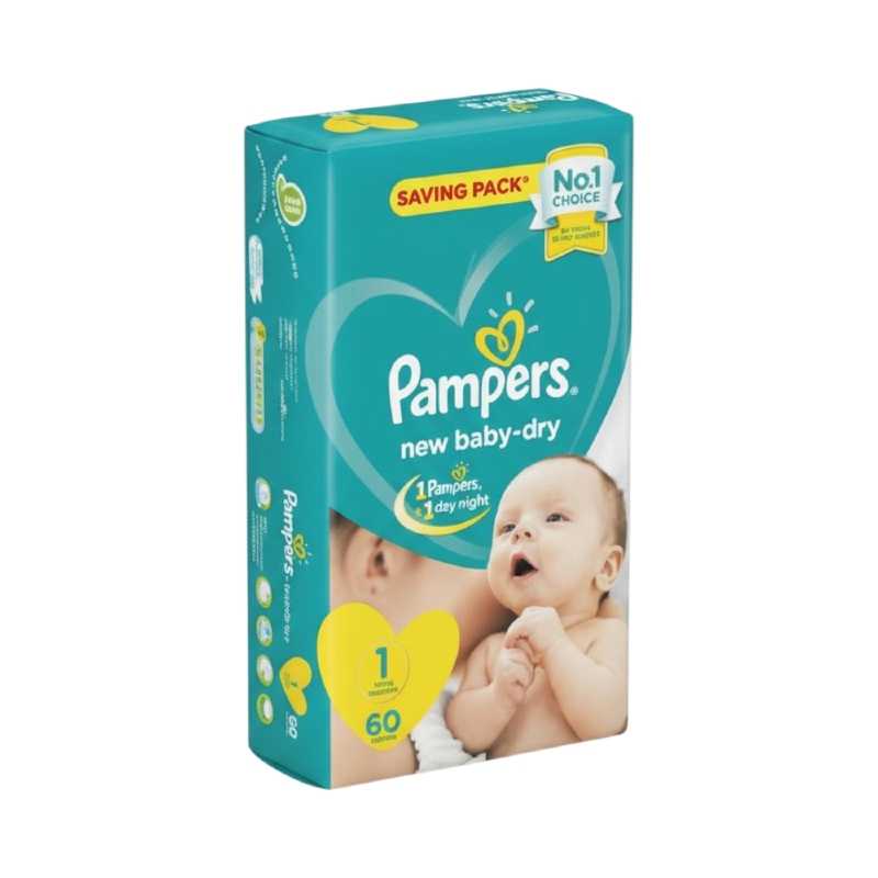 PAMPERS NEW BORN (1) 60  DIAPERPERS
