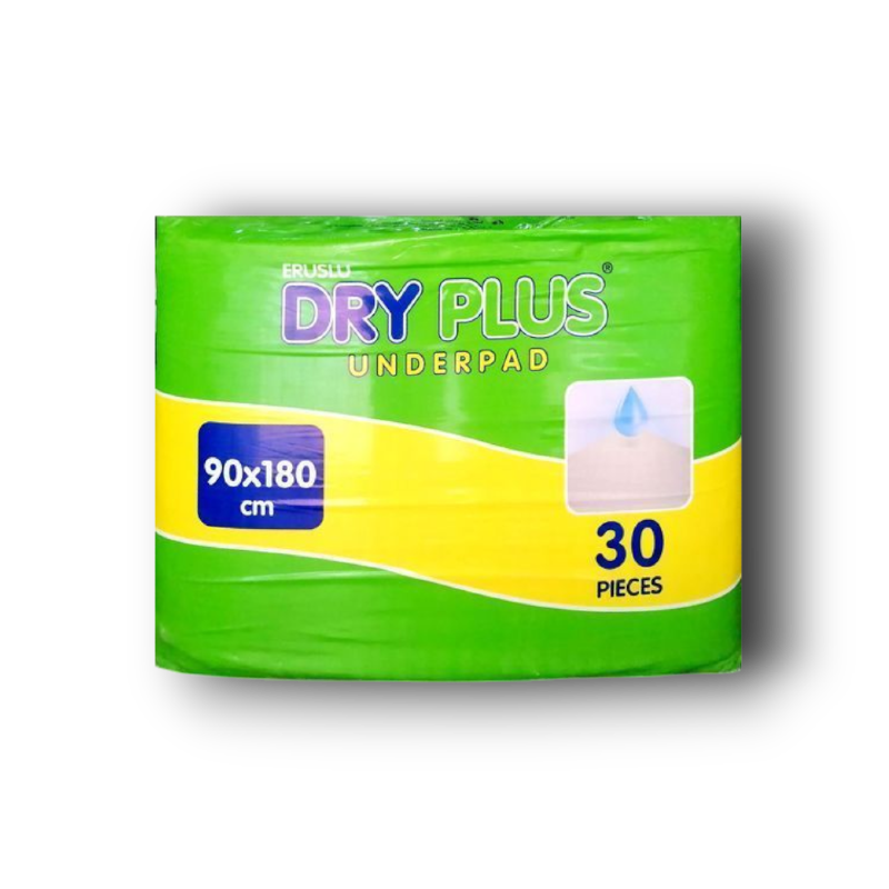 DRY PLUS UNDERPAD 90X180 CM 30  PIECES مفرش سرير