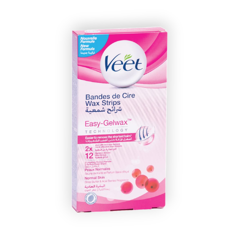 VEET WAX STRIPS NORMAL SKIN 12 STRIPS