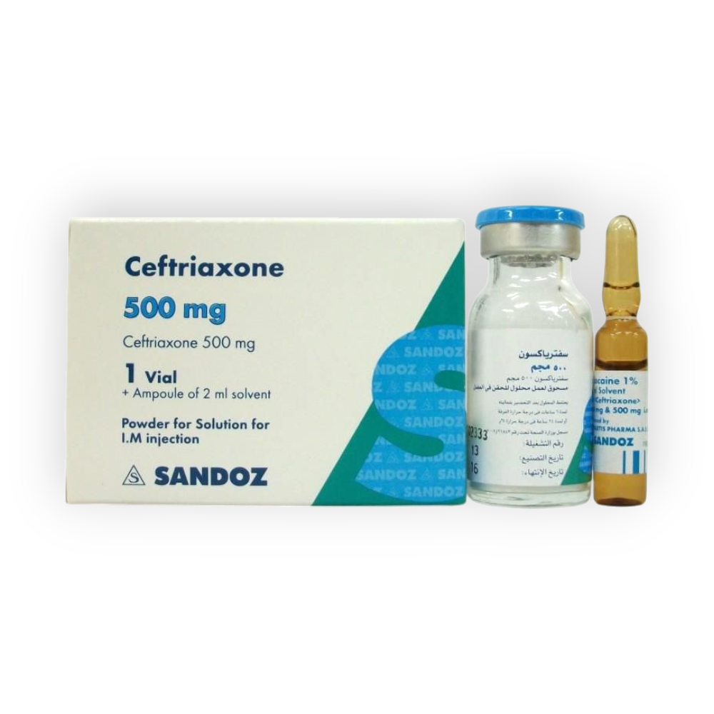 CEFTRIAXONE 0.5 GM I.M VIAL