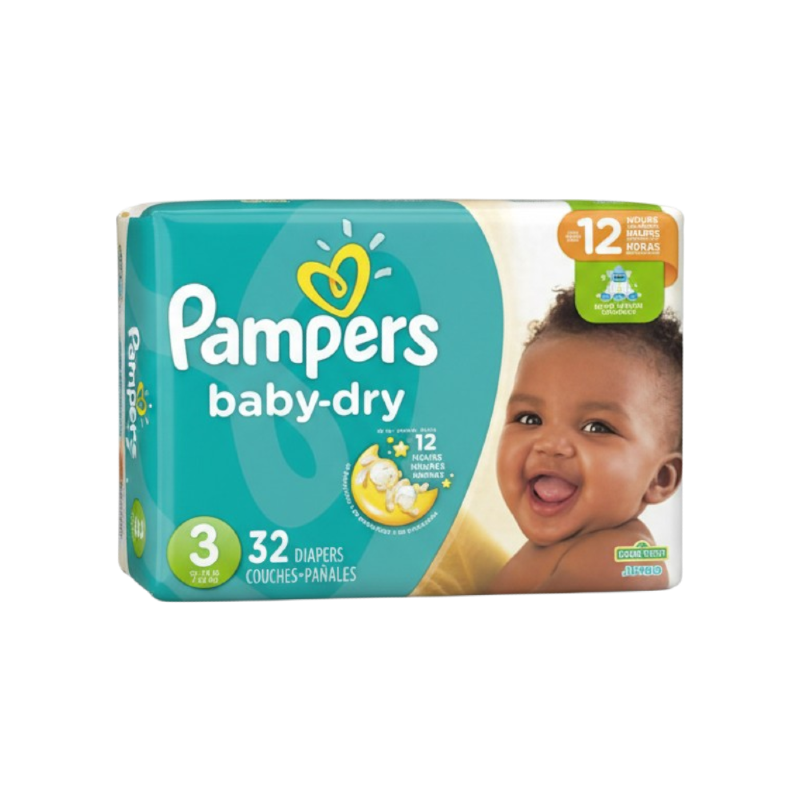 PAMPERS BABY DRY(3) DAPRES 32pieces