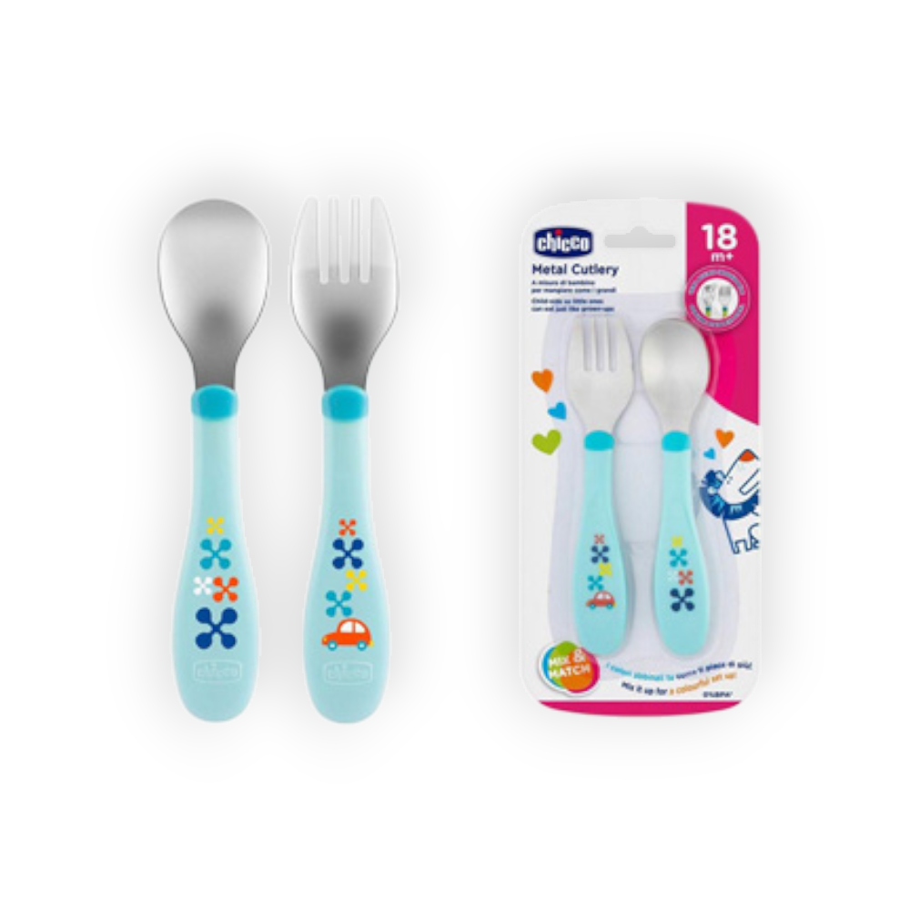 CHICCO METAL CUTLERY 18+MONTH 6634