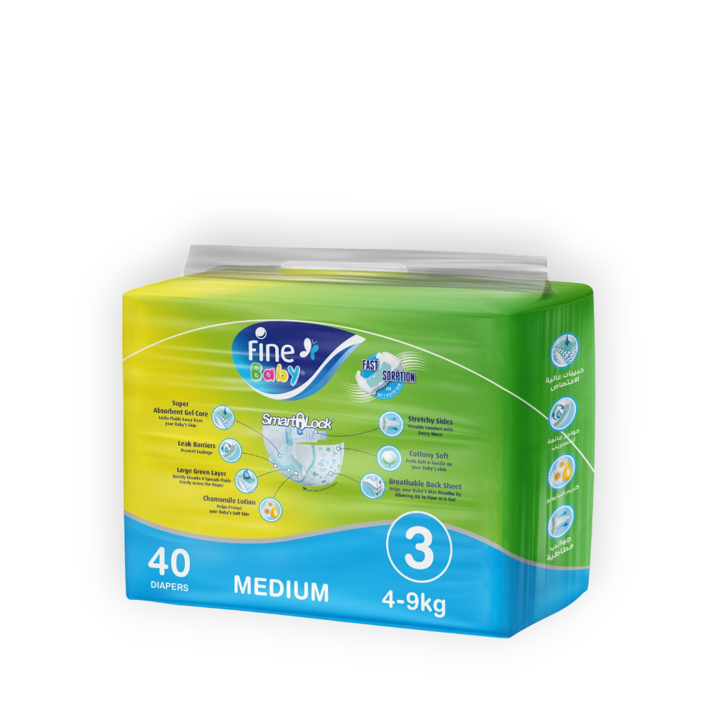 FINE BABY MEDIUM 40  DIAPERPER