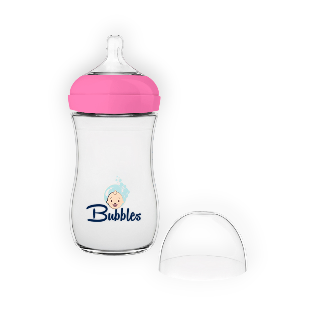 BUbbLES FEEDING BOTTLE NATURAL 280ML 5584 (ROSE)