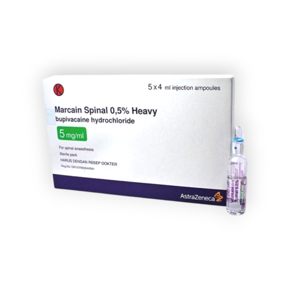 MARCAINE SPINAL HEAVY 0.5% 5 AMPULES 4 ML
