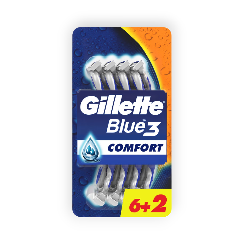 GILLETTE BLUE 3 COMFORT 6+2  Piece