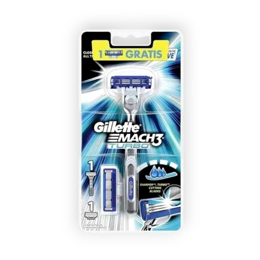 GILLETTE MACH 3 TURBO MACHINE + 1 BLADES