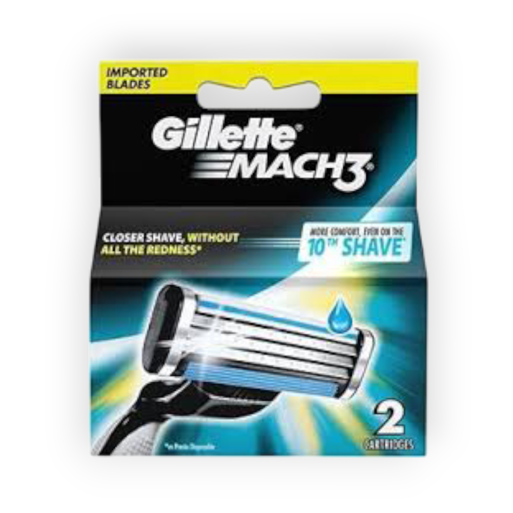 GILLETTE MACH 3 BLADES 2  Piece