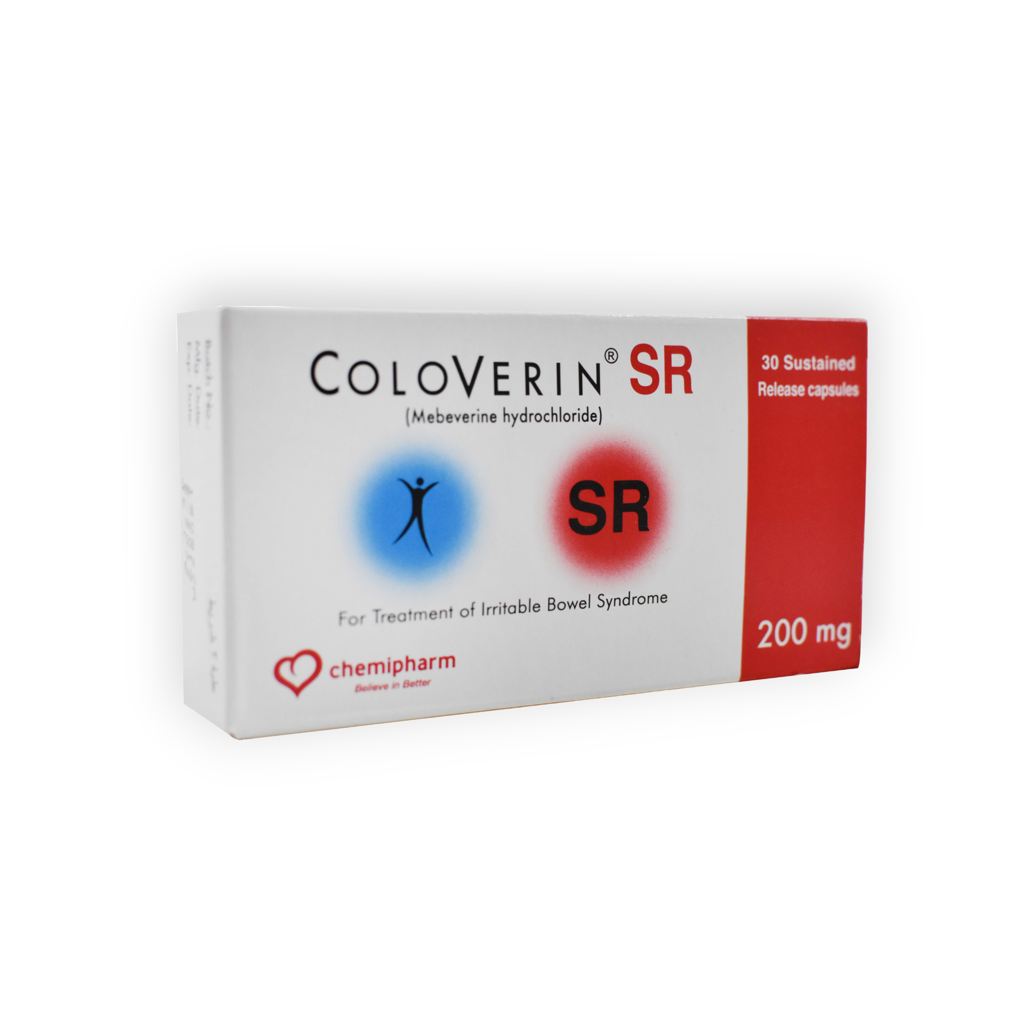 COLOVERIN SR 200 MG 30 CAPSULES