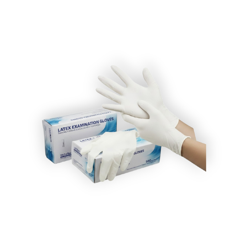 LATEX EXAMINATION GLOVES M