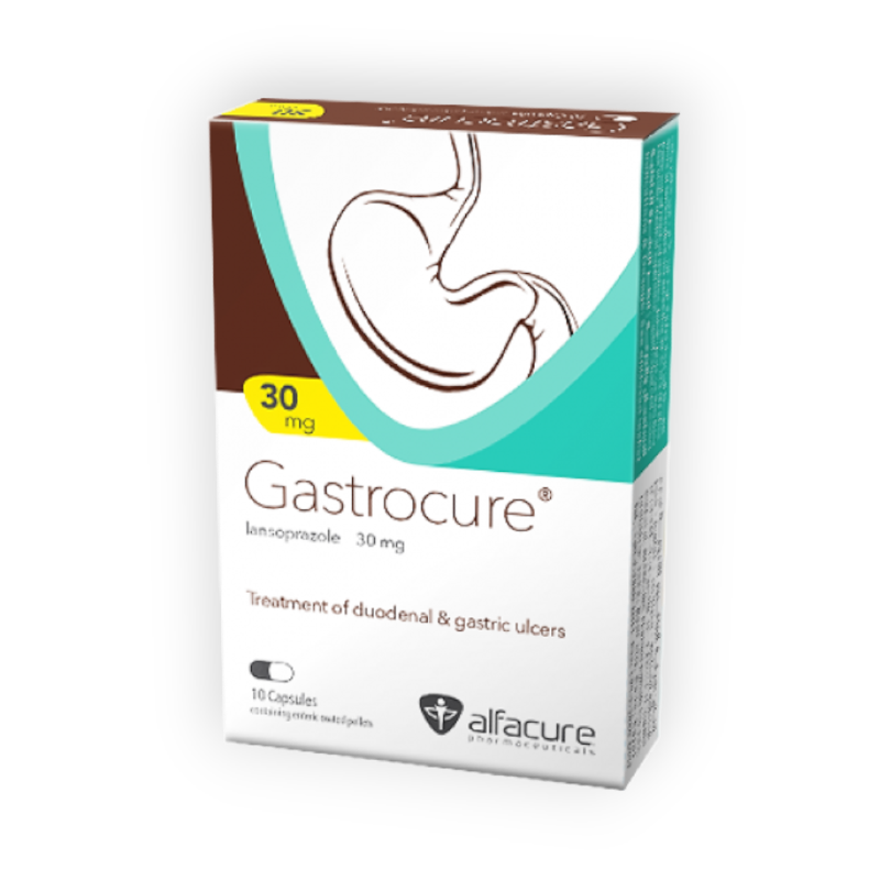 GASTROCURE 30 MG 10 CAPSULES