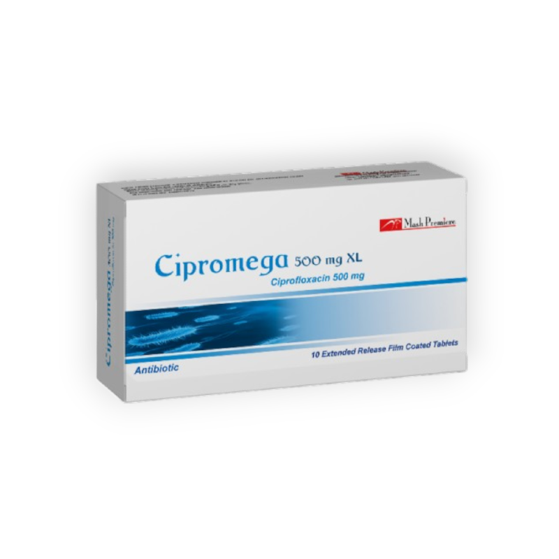 CIPROMEGA 500 MG XL 10 TABLET