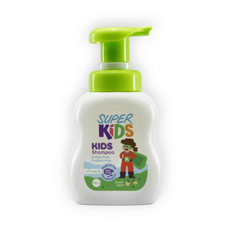 SUPER KIDS SHAMPOO GREEN APPLE 300ML