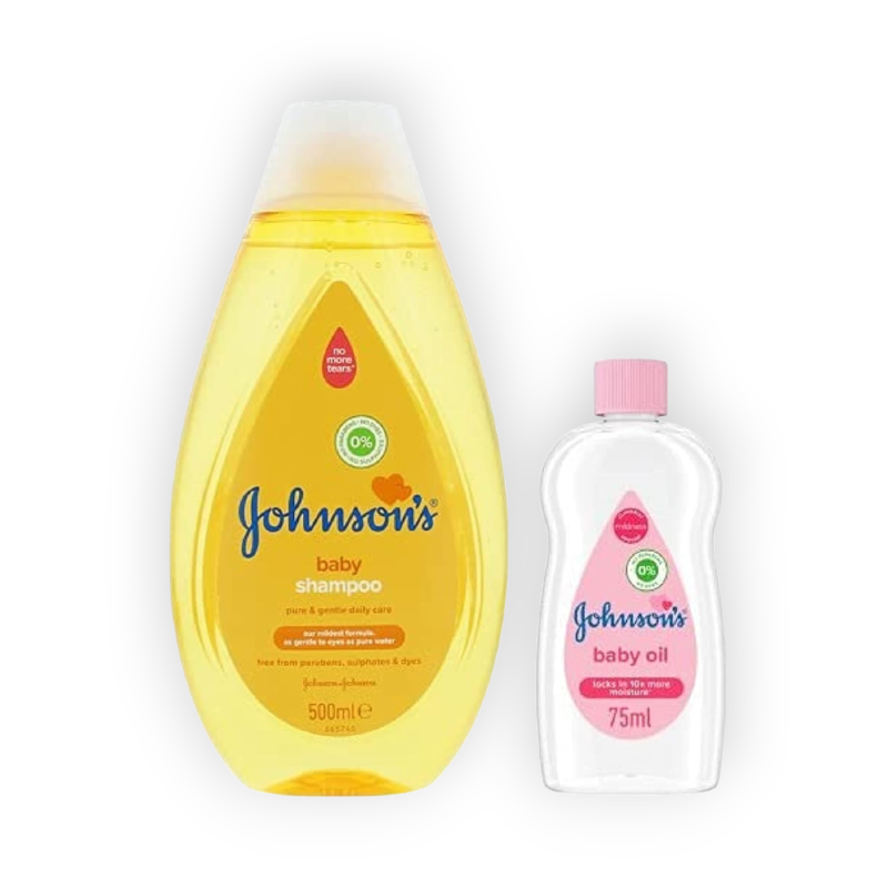 JOHNSONS BABY SHAMPOO 500ML+ BABY OIL 75 ML FREE
