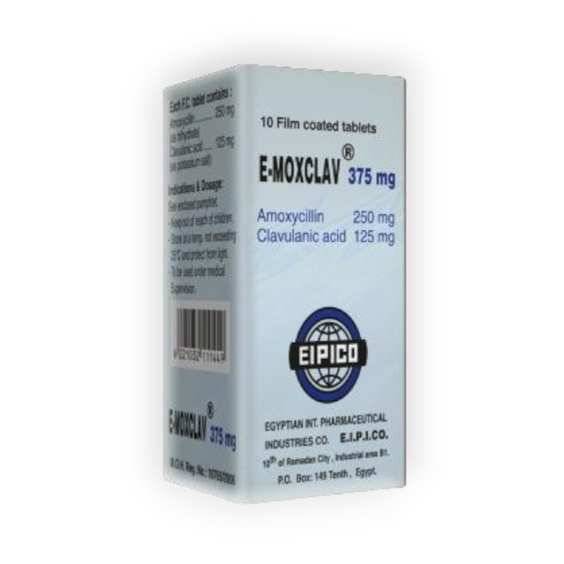 E-MOXCLAV 375 MG 10 TABLET