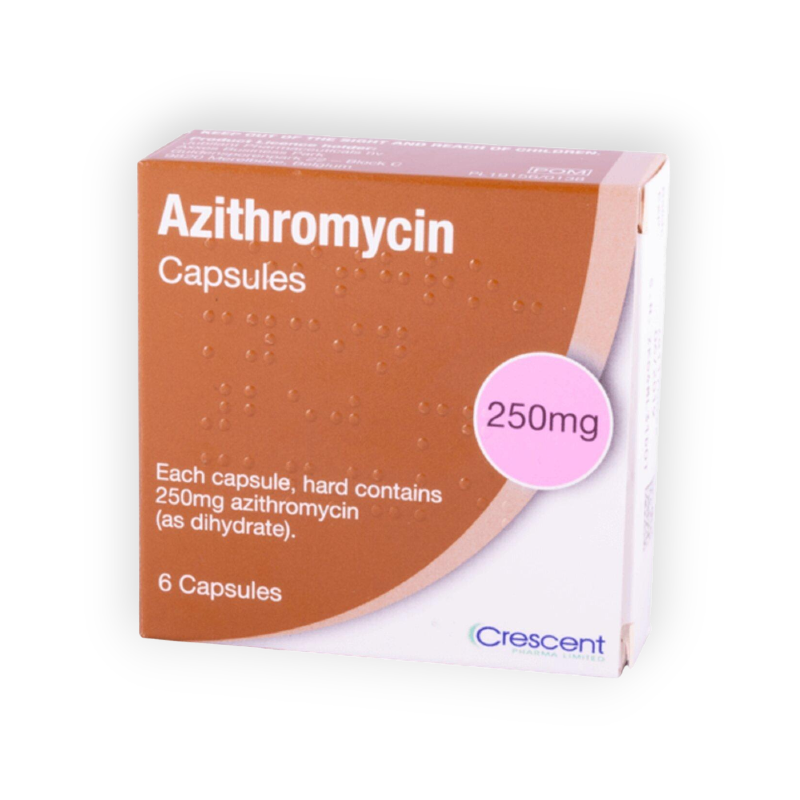 AZITHROMYCIN 250 MG 6 CAPSULES