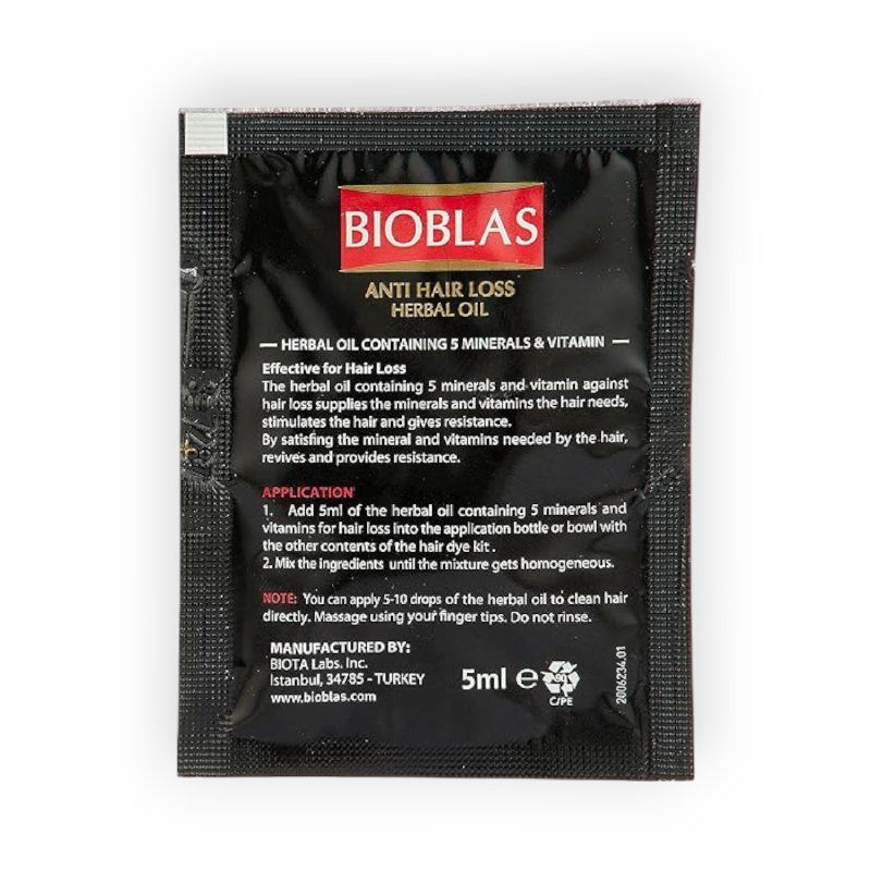 BIOBLAS HAIR OIL ANTI HAIR LOSS SACHETS 10 X 5 ML