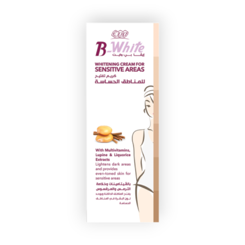 EVA B-WHITE FOR SENSITIVE AREAS CREAM 50GM
