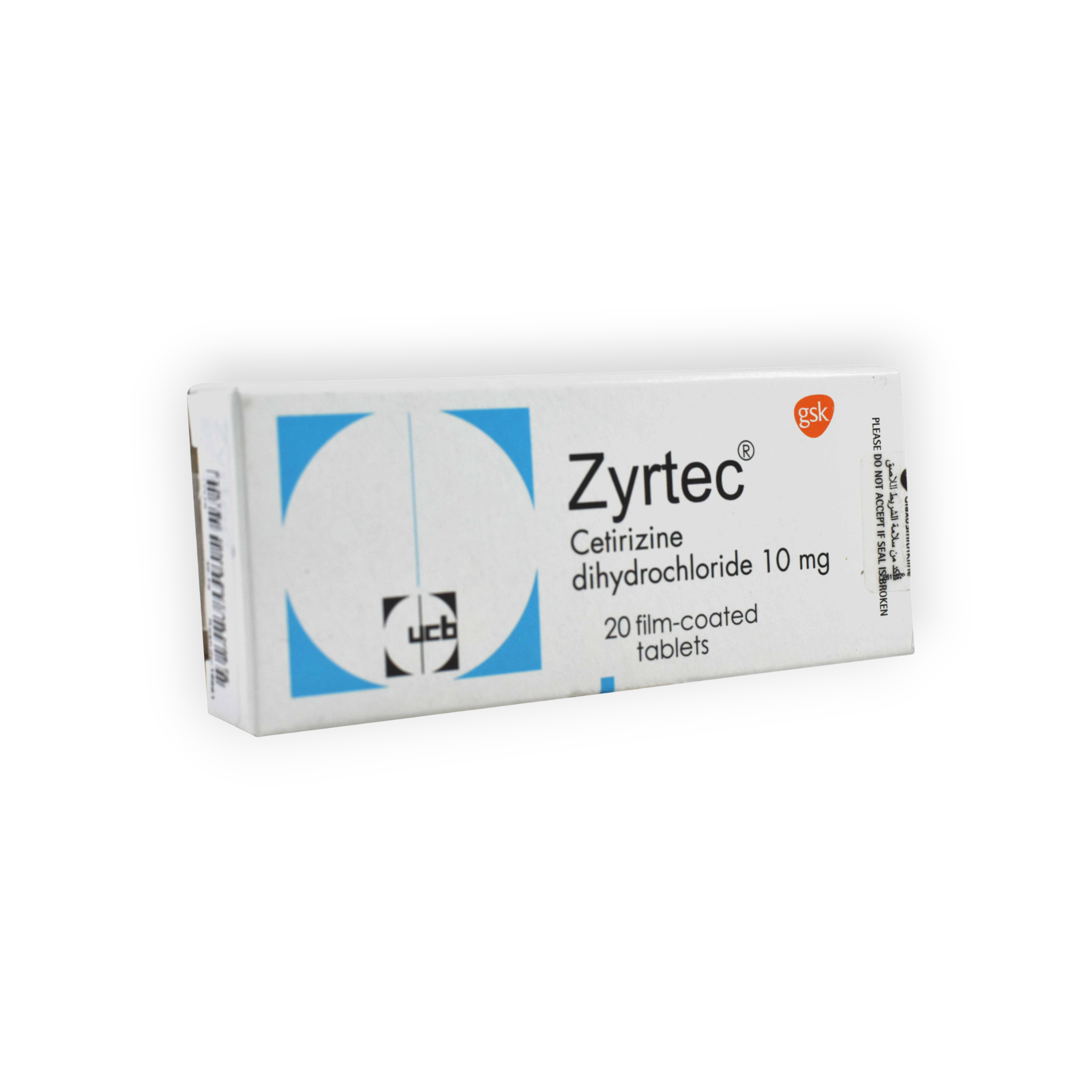 ZYRTEC 10 MG 20 TABLET