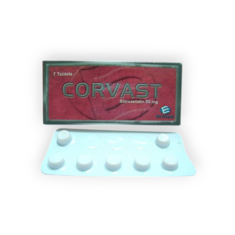 CORVAST 80 MG 7 TABLET