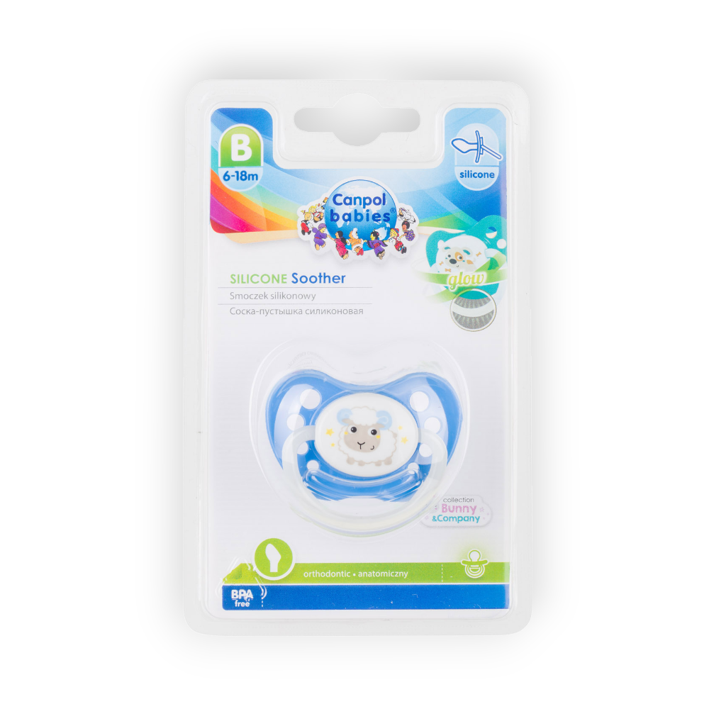 CANPOL BABIES SILICONE SOOTHER 6-18 MONTH