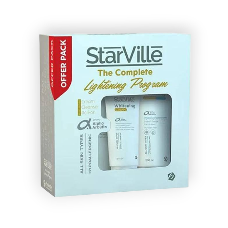 STARVILLE CLEANSER 200ML+ROLL ON+CREAM 60ML OFFER